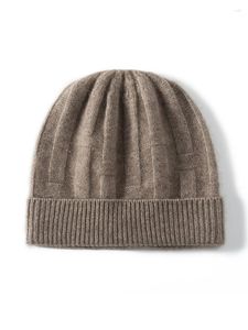 Bérets MELILAMB hiver hommes tricoté chaud cachemire chapeau décontracté haute qualité pull casquette oreille Protection laine Skullies