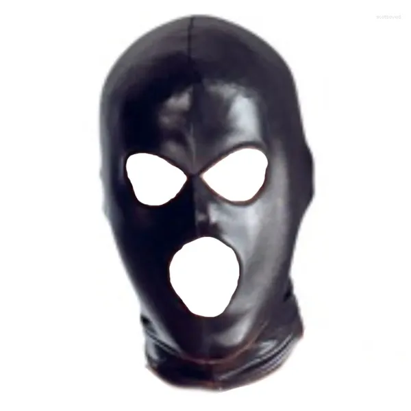 Bérets hommes casques de Pirate tête 3 trous couverture lisse Halloween carnaval Wetlook capuche solide drôle Performance vêtements