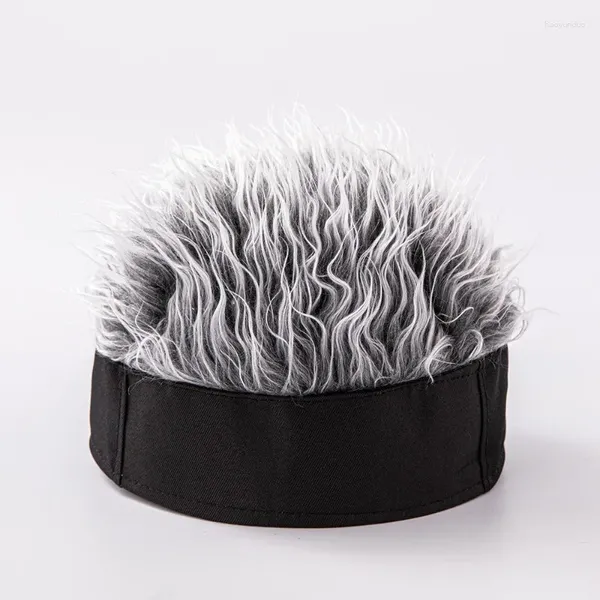 Bérets pour hommes et femmes, chapeaux Hip-Hop Vintage, perruque de Simulation masculine, casquette de cheveux courts, chapeau décontracté sans bords pour hommes et femmes