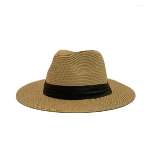 Baretten Heren En Dames Zonnehoed Lint Stro Zomer Panama Outdoor Party Picknick Zonnescherm Wastafel Cap Jazz Cowboy Fedora