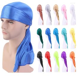 Bérets hommes Biker tête enveloppement longue queue casquette femmes chimiothérapie chapeau cheveux accessoires unisexe Durag respirant casquettes Bandana Do Doo