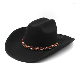Bérets casquette de Cowboy pour hommes, chapeau de Cowgirl, accessoires élégants pour femmes, chapeaux de luxe pour hommes, Jazz Country Panama Fedora British Top