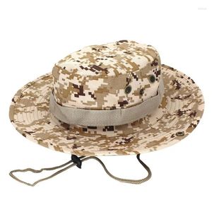 Bérets Casquette de camouflage tactique pour hommes Chapeau militaire Casquettes de l'armée Sports de plein air Sun Boonie Seau Pêche Randonnée Chasse Chapeaux d'escalade