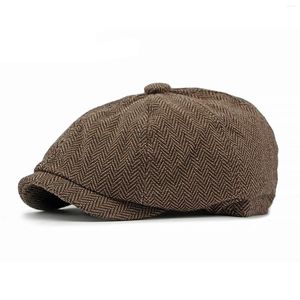 Baretten Heren Dames Unisex Faux Wollen Tweed Ivy Ierse Sboy Cabbie Gatsby Baret Kunstenaar Hoed Cap Achthoekige Hoeden Caps Voor Mannen Vrouwen