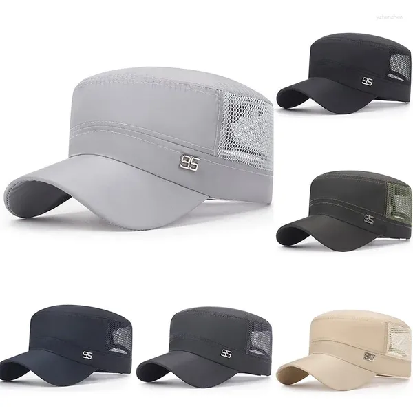 Berets Men Vintage Army Hat Summer Ajustement Classic Classic Flat Baseball Cap Caps Snapback Caps Suncar