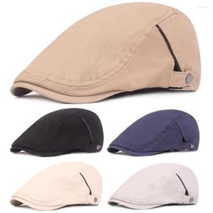 Bérets hommes femmes classique coton béret chapeau couleur unie Sboy casquettes décontracté Golf chapeaux HATCS0408