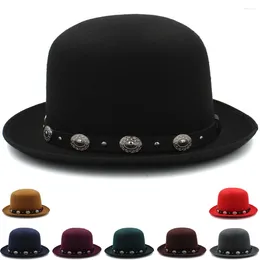 Berets Men Femmes Classical Retro OVAL TOP LOCE LOOL BOLLER CHATS FEDORA CAPS TRILBY SURHAT TRAVEAU PARTIE OUTOOR UK L US 7 3/8