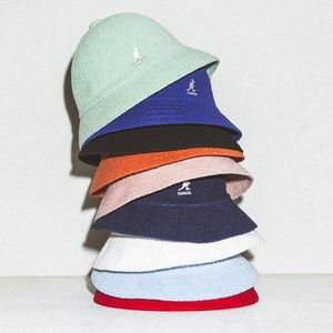 Bérets Hommes Femmes Kangools Seau Chapeau Serviette Tissu Éponge Dôme Broderie Cercle Fil Bassin Cap Snapback Couleurs