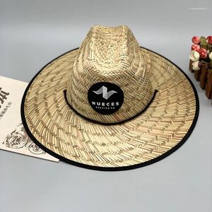 Bérets hommes femmes chapeau de paille naturel à large bord été plage visière Protection chapeaux de soleil pêche alpinisme Panama casquette
