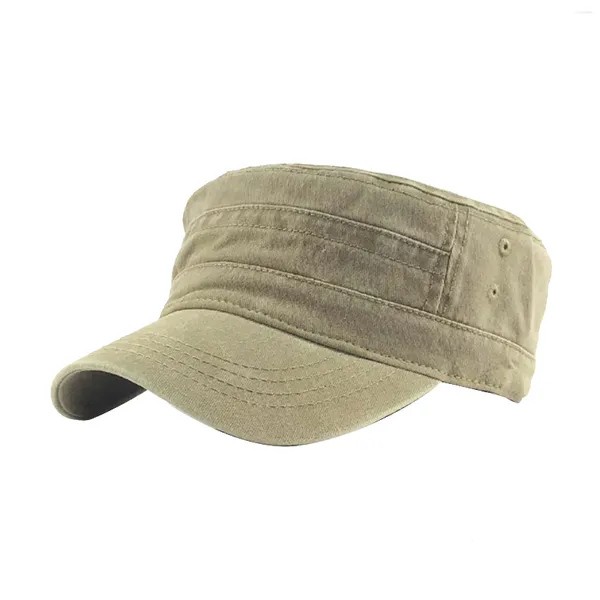 Bérets Hommes Femmes Protection solaire en plein air Randonnée Boucle réglable Plat Top Voyage Pliable Portable Pêche Casual Casquette Solide