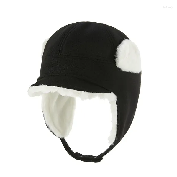 Boinas Hombres Mujeres Sombrero ruso Trapper Bomber Warm Trooper Orejeras Invierno Esquí Imitación Piel Cap Fieltro Gorros Bonnet Tamaño grande Sombreros de nieve