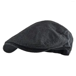 Berets Men Femmes Soft Plaid Retro Hats Casul