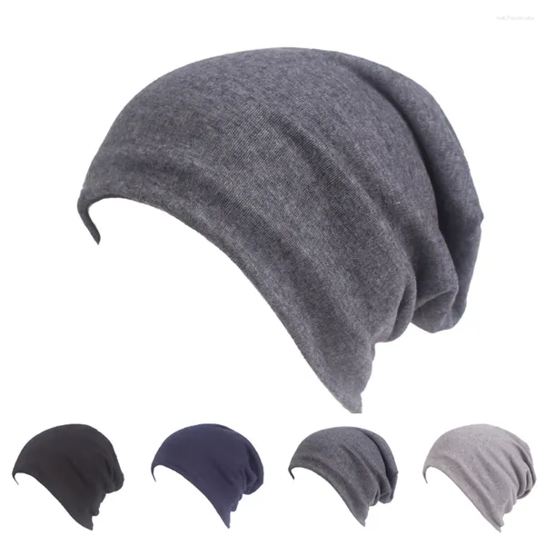 Bérets hommes femmes couleur unie hiver chaud Baggy chapeau décontracté épais Slouchy bonnets casquette HATCS0568