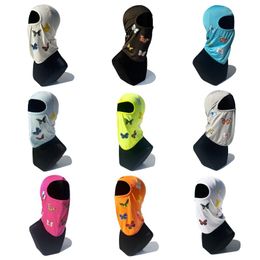 Berets Men Women UV Bescherming Balaclava Face Mask Butterfly Print Lichtgewicht Sun Hood Motorcycle Riding Hoofdhek Vaartje X4YC