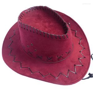 Berets Men Women Wild West Fancy Cowgirl Cowboy Hats Western Headwear Cap Classic Vaqueros Unisex Hat Fashion for Travel