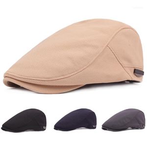 Berets Mens Sboy Cap Hiver Hat élastique Ajustement Ivy Flat Gatsby Plain vérifie HATCS05331