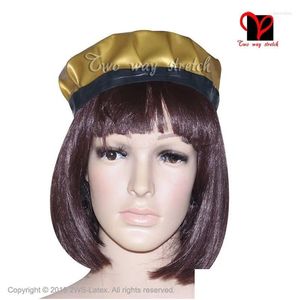 Bérets métalliques Glod avec chapeau en latex noir, couvre-chef en caoutchouc, plus la taille Mz-003, livraison directe, accessoires de mode, chapeaux, foulards, gants, casquette Dhd4R