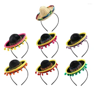 Berets Mexicains Sombrero Hat Hairhoops Festival Party Costume Bandband Band Bands Props Adult Holiday Head Accessoires