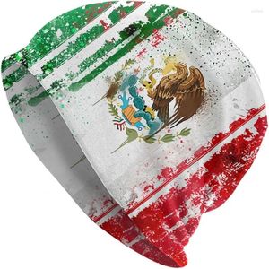 Berets Mexico Flag Beanie Chemo Hat Cancer Headwar Breakgy Slouchy Mexicaanse breier voor vrouwelijke mannen