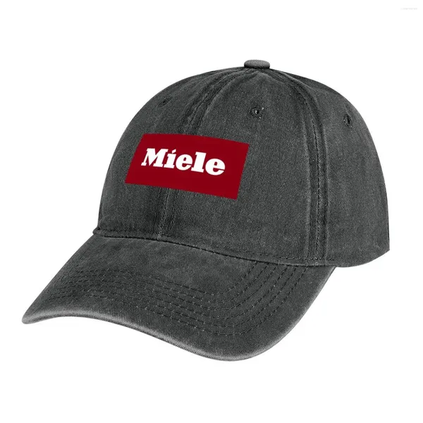 Bérets Miele Logo Imprimé T-shirt T-shirt Cowboy Chapeau en mousse de pêche d'été Caps de pêche CAPS FEMMES