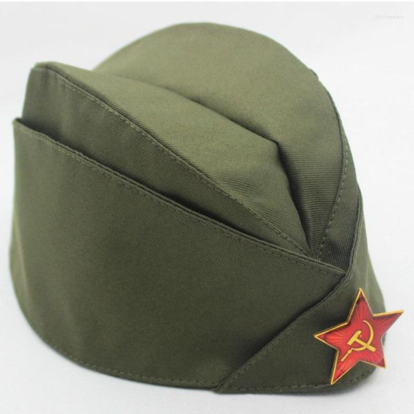 Bérets chapeau militaire russe armée casquette vert camouflage Badge femmes hommes marin scène Performance Cosplay chapeaux bateau chinois