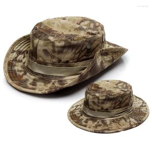 Bérets militaires chapeaux Multicam Boonie chapeau protection solaire casquettes de pêcheur été hommes femmes seau chasse en plein air randonnée