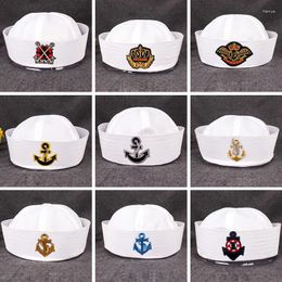 Berets Military Hats Women Men Sailors Capitaine Navi Hat Navy Marine Cap Kids Party Cosplay Festival for Children Marinero