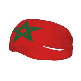 Bérets Maroc Drapeau Sport Bandeaux Pour Courir Marocain Fier Patriotique Absorbant Bandeau Hommes Femmes