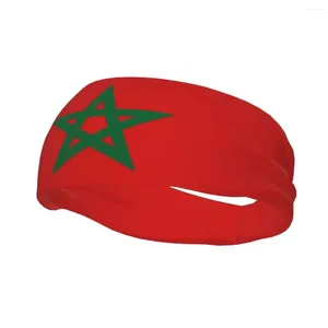 Boinas Bandera de Marruecos Bandas deportivas para correr Diadema absorbente patriótica orgullosa marroquí Hombres Mujeres