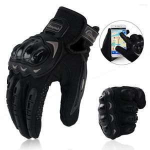 Bérets Gants de moto en PVC pour écran tactile, respirants, pour course, équitation, gants de protection pour vélo, été