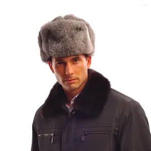 Beretten mppm bont hoed man winter echte bommenwerper winddichte warme oorbeschermingen mannelijke platte Russische casquette