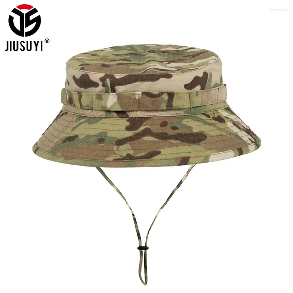 Boinas Multicam Boonie Hat Camuflaje militar Sombreros de cubo Ejército Táctico Caza Pesca Deporte A prueba de sol Panamá Gorra nepalí Verano Hombres