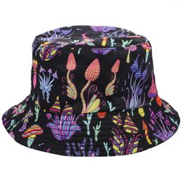 Boinas sombrero de cubo con forma de seta protección UV decoración exterior decorativa transpirable sombreros para el sol mujeres pescador adorno de pescador