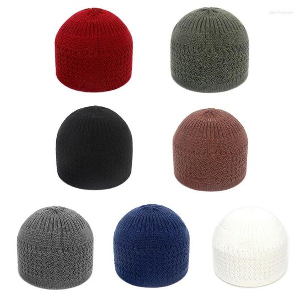 Boinas musulmanas de verano para hombre y niños, gorro de calavera, sombrero de mezquita, gorros turcos de fibra acrílica islámica en colores sólidos