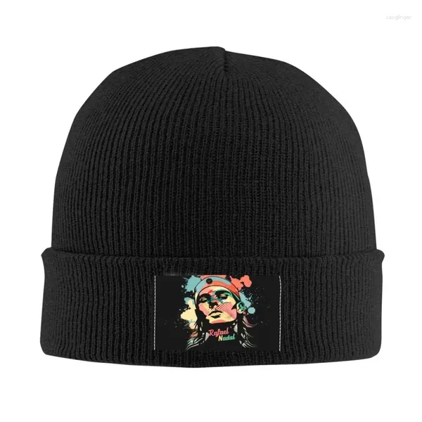 Boinas Nadal Retrato artístico Skullies Gorros Gorros Hombres Mujeres Unisex Hip Hop Invierno Cálido Sombrero de punto Adulto Tenis Estrellas Bonnet Sombreros