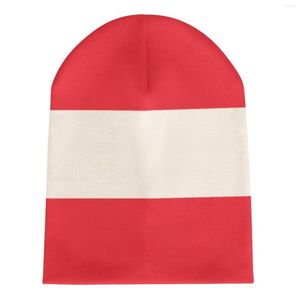 Bérets Nation Autriche Drapeau Pays Chapeau Tricoté Pour Hommes Femmes Garçons Unisexe Hiver Automne Bonnet Bonnet Chaud Bonnet