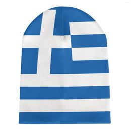 Berets Nation Griekenland vlag land gebreide hoed voor mannen vrouwen unisex winter herfst beanie cap warme motorkap