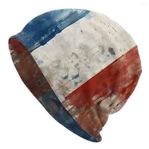 Berets nationale vlag mode dunne hoeden Frankrijk verf textuur motorkap hipster schedels beanies caps