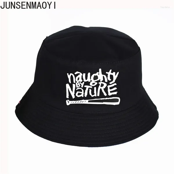 Berets Naughty by Nature Bucket Hats Summer Harajuku femmes hommes drôle pêcheur hatte extérieur capuche de pêche à la pêche à la plage solaire