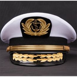 Boinas Navigator Navy Cap Sombrero bordado Capitán Mariner Hombres Oficial militar 230906