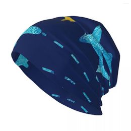 Berets Nay Blue Airplane élégant Stretch Tricot Souchy Beanie Cap Multifonction Skull Skull For Men Women