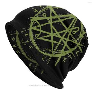 Berets Necronomicon Sigil Lovecraft Symbool Occulte motorkap Homme Outdoor Hoed Cthulhu Mythos Skullies Beanies Caps For Men Women Hats