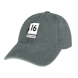 Bérets NH-16 NORTH CONWAY HAMPSHIRE Chapeau de cowboy Bobble Noir Casquette personnalisée Garçon Femme