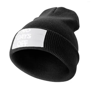 Bérets No Day Off - Citation de motivation Bonnet tricoté Chapeaux de Noël Casquettes de luxe Femme Homme