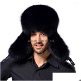 Berets não-alergênico leve à prova de frio homem bombardeiro chapéu para snowboard gota entrega acessórios de moda chapéus cachecóis luvas boné dhdwx