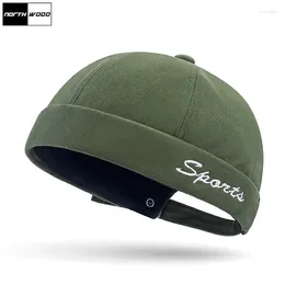 Beretas Northwood Spring Brimless Cap Retro Men and Women Kpop Street Hip Hop Sombrero sin aleros Tamaño ajustable 55-60 cm