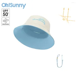 Bérets ohsunny Bucket Hats plage féminin à double face écran solaire upf50 chapeau pêcheur de pêcheur couleur grimpe à l'extérieur caps pour dames