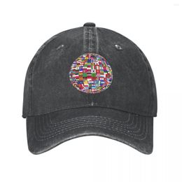 Bérets One Globe Baseball Cap Cowboy Hat Peaked Bebop Chapeaux Hommes Et Femmes