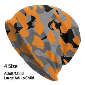 Berets Orange Camo Beanies Gebreide hoed Camouflage masker jagen op vrouwen haar meisjes mannen jongens hem