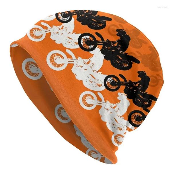 Boinas Naranja Dirt MX Listo para correr Enduro Cross Motocross Bitumen Bike Otoño Mujer Gorros finos Gorros al aire libre Sombreros